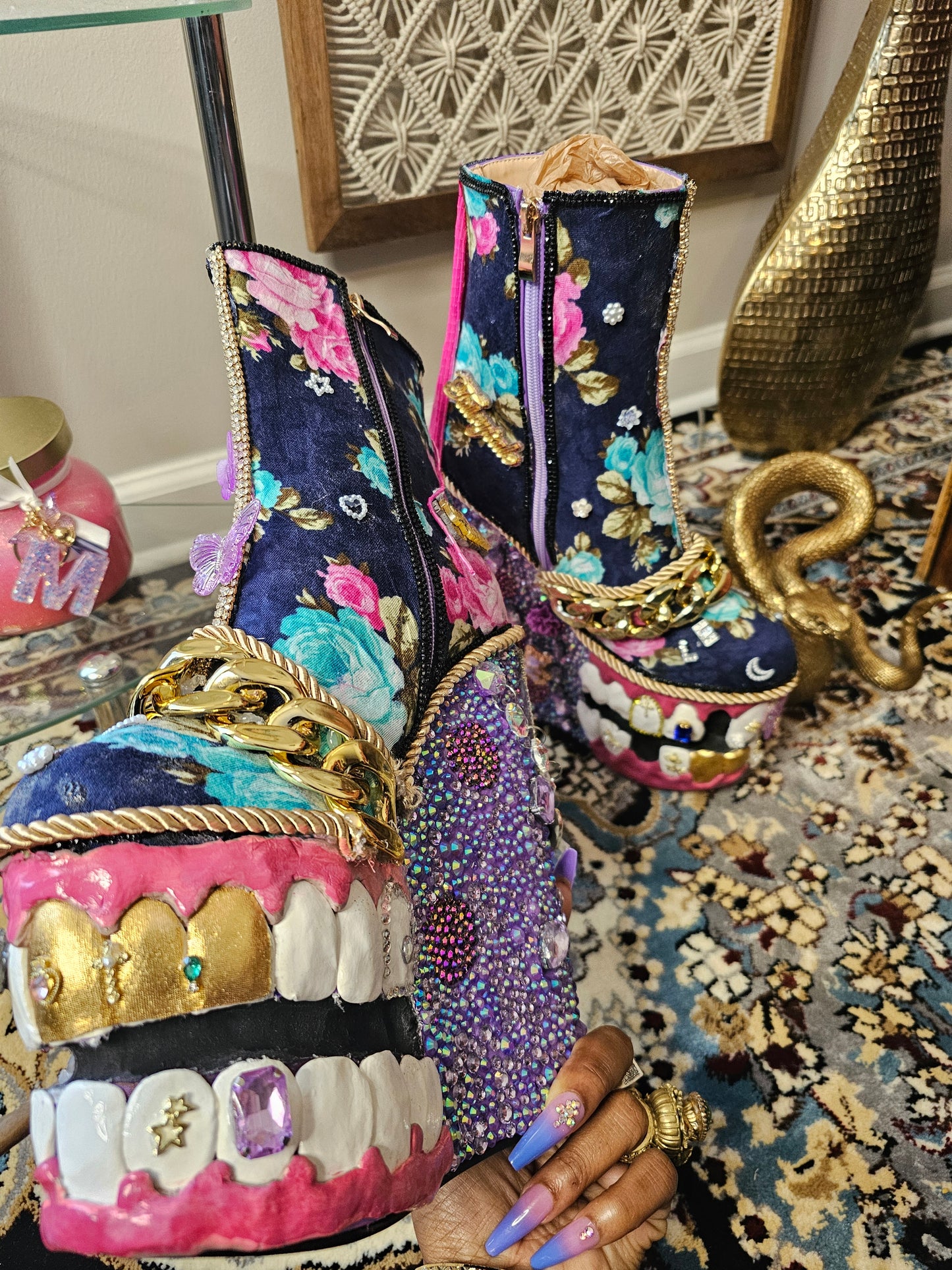 Gold Teeth Heels - Rich Auntie - Recovered Addict
