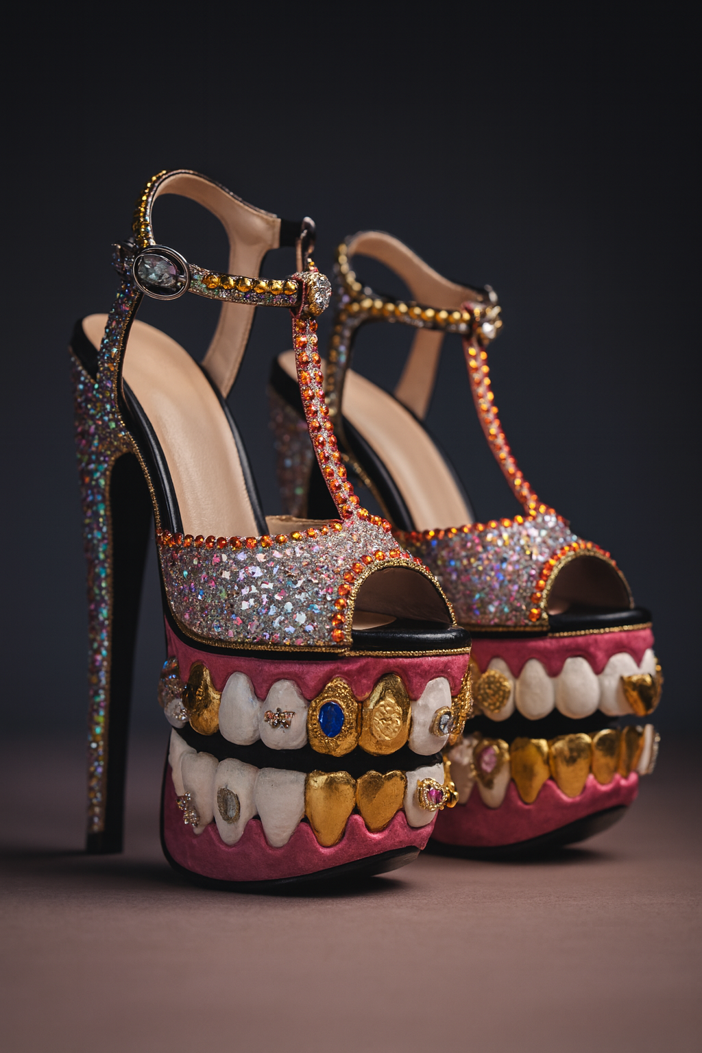 Gold Teeth Heels